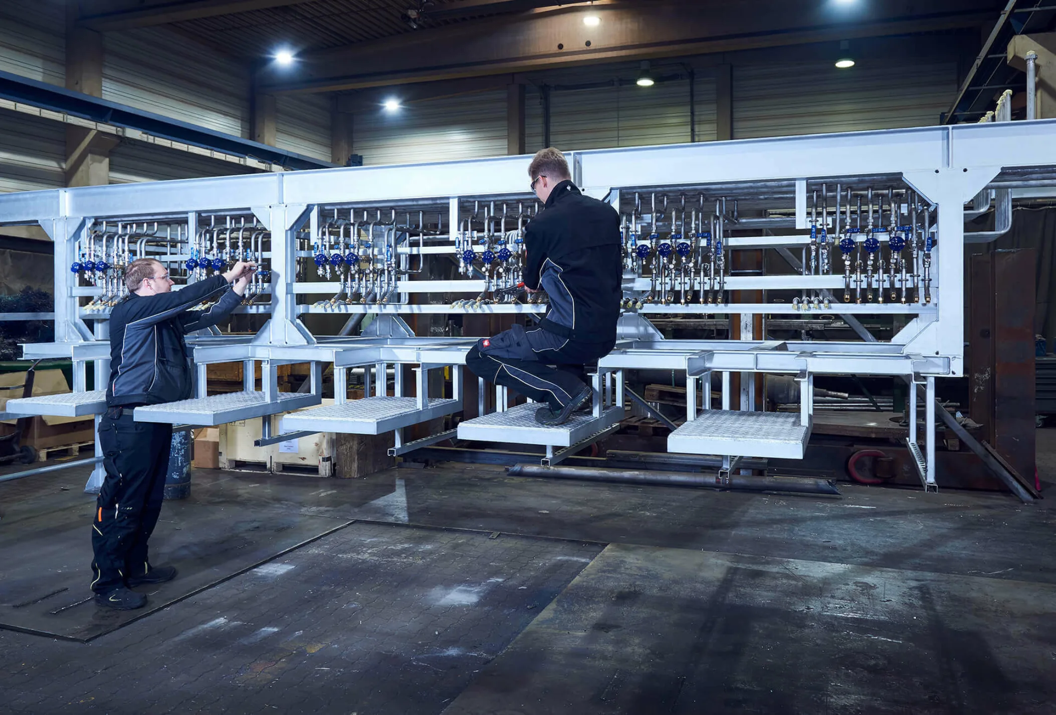 Druckluft montage druckleitung verbindung durch Rohre