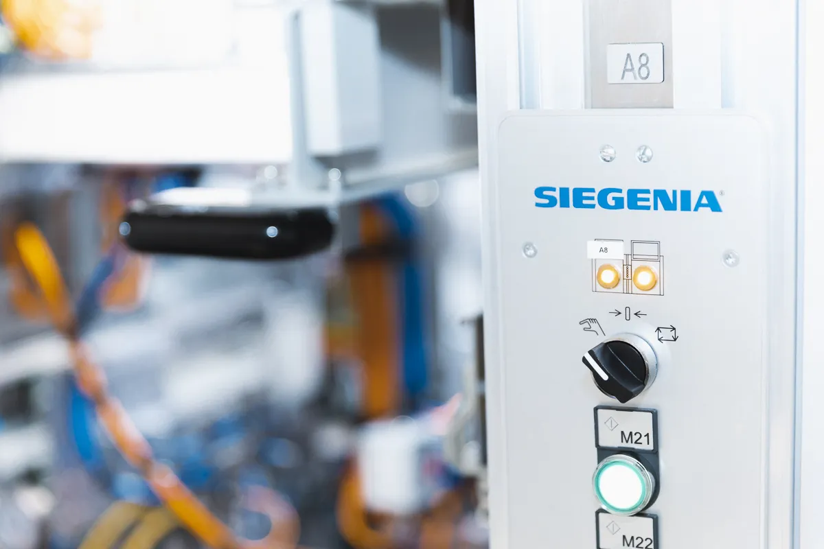 Nahaufnahme von Bedienfeld von Siegeniamaschine