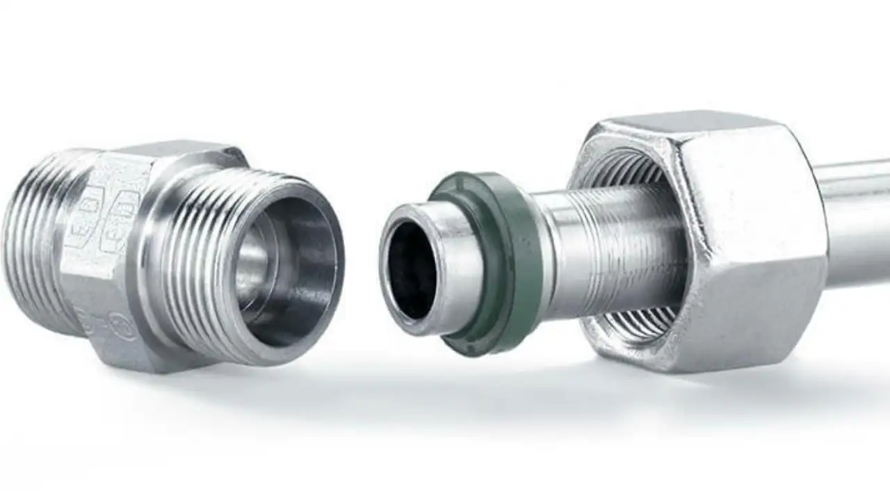 zwei Verschraubungsteile eo 2 form